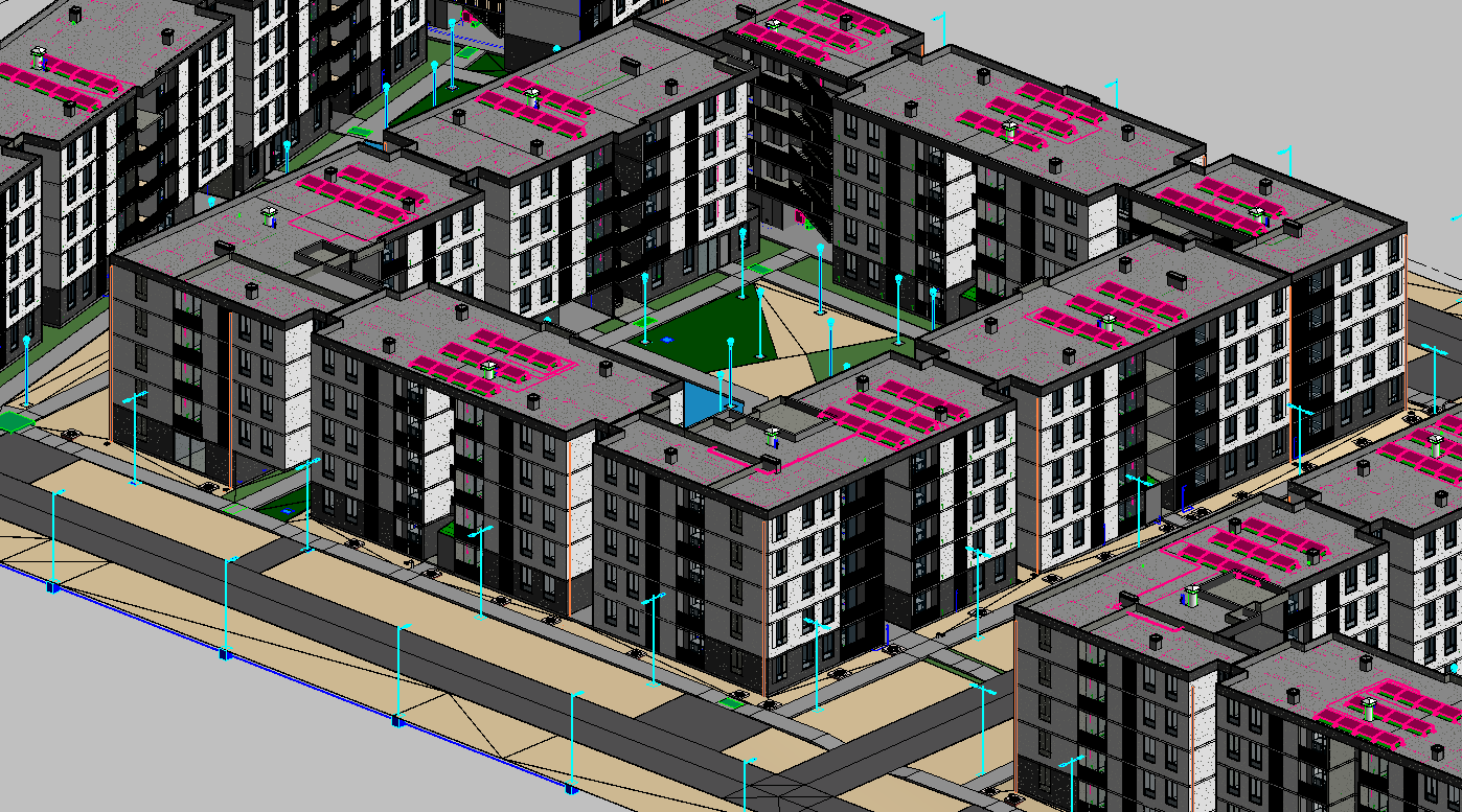 BIM - Proyecto Patio Berlioz - Democorp / Santiago.