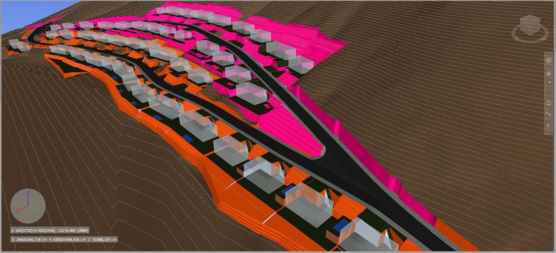 BIM Topografía Proyecto Mirador Santa Sofia, Inm. Nueva Costanera | Vitacura